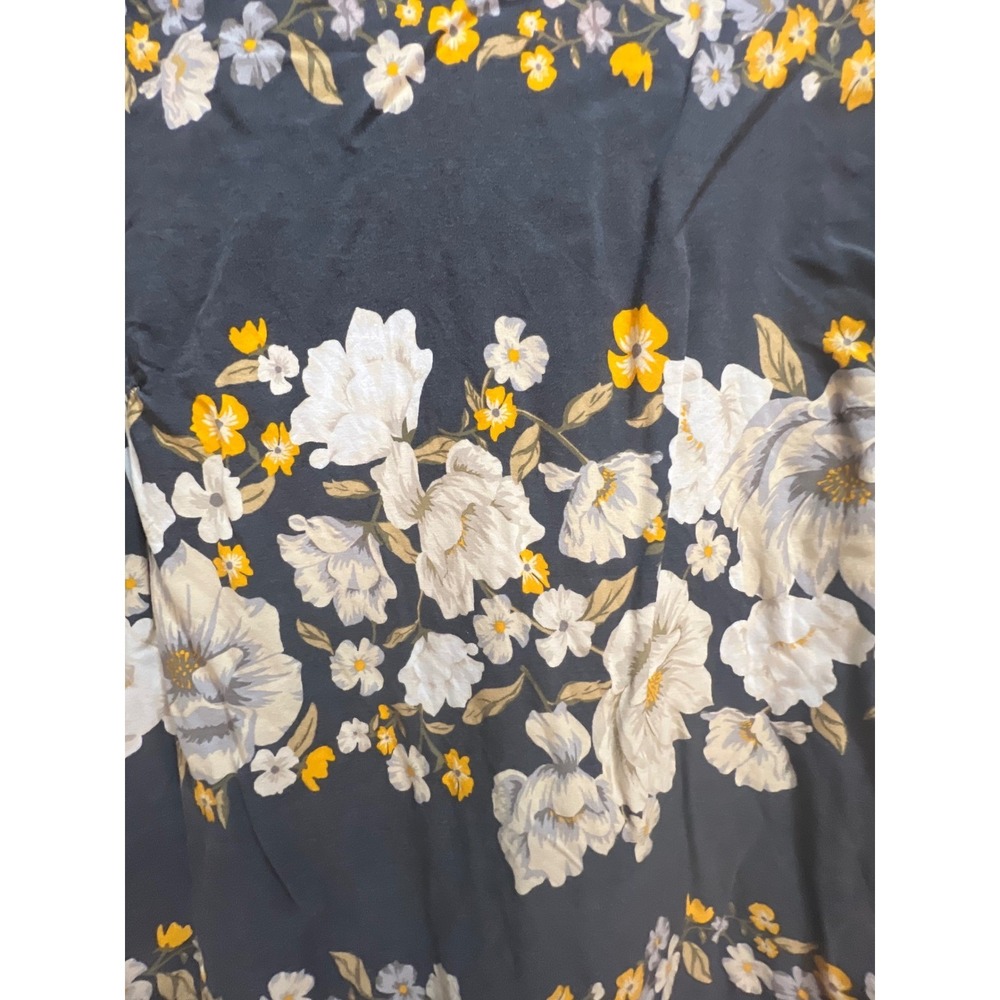 Old Navy Floral‎ Shift Dress Navy Blue Yellow Ruffle Sleeve XS Womens - Picture 4 of 10